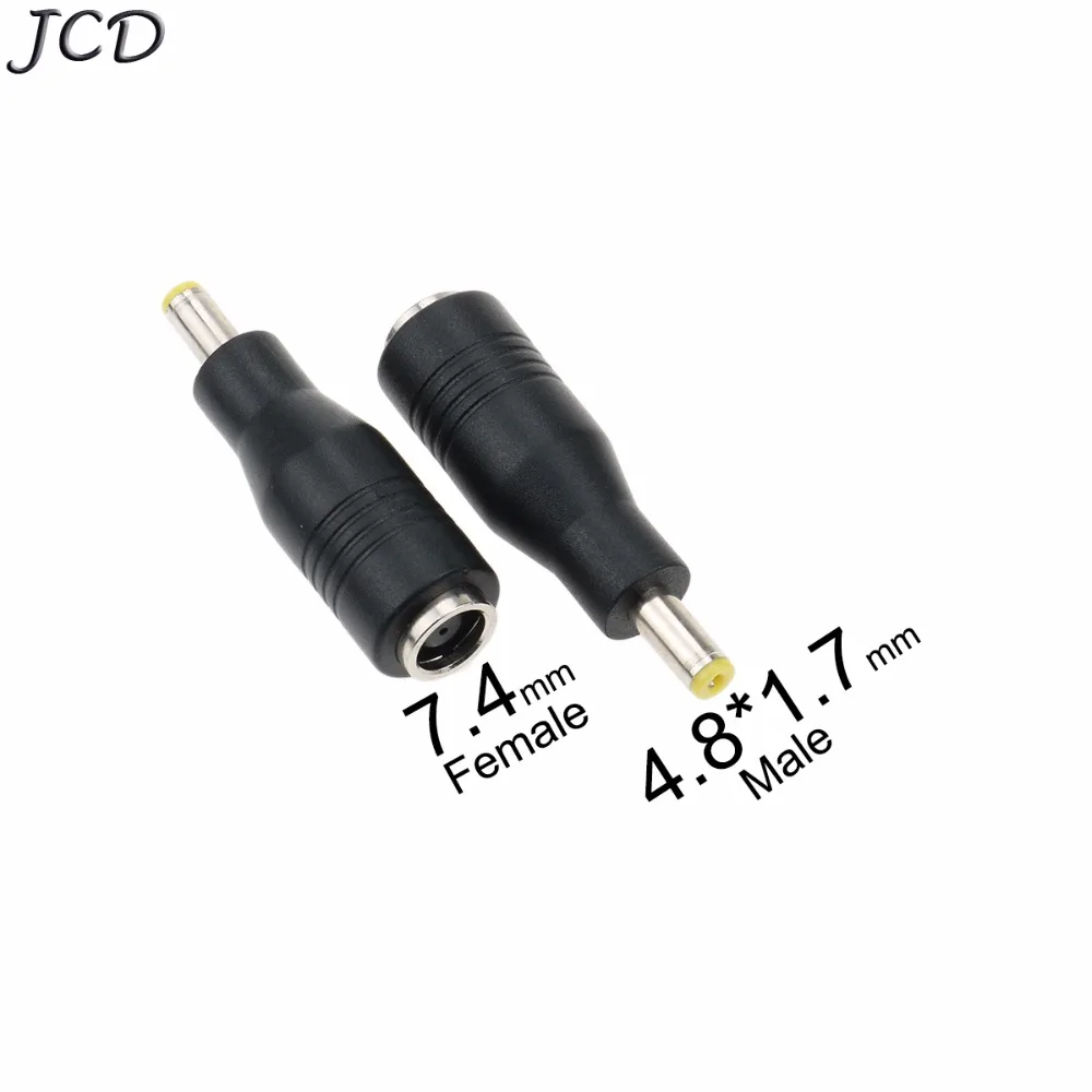 JCD DC 7.4mm x 5.0mm Female To Male 4.8*1.7 Right Angled Power Connector Adapter for DELL 7.4 to 4.5*0.6 for HP Laptop Tablet PC JCD DC 7.4mm x 5.0mm Female To Male 4.8*1.7 Right Angled Power Connector Adapter for DELL 7.4 to 4.5*0.6 for HP Laptop Tablet PC