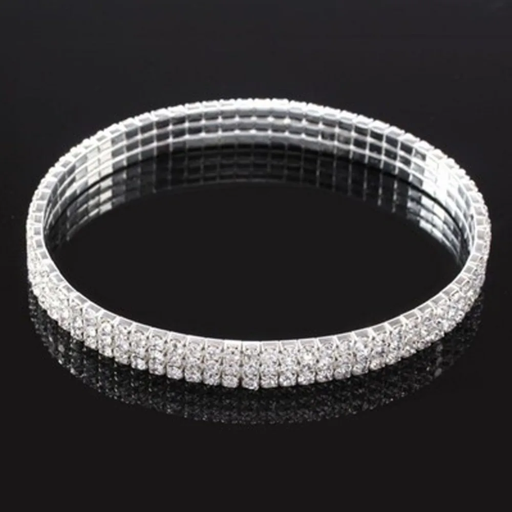 2016 new Arrival Fashion Popular font b Jewelry b font Flash Rhinestones Inlaid Multi layer Stretch
