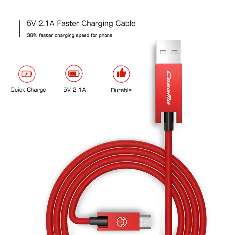 HuaYang CaseMe микро USB плетеный кабель для быстрой зарядки передачи и зарядный Дата кабель синхронизации данных Шнур для Android телефон