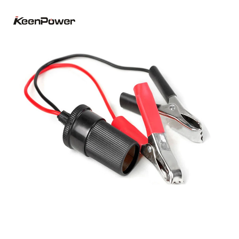 Keenpower DC Cigarette Lighter Socket Jump Leads Battery Clamp Clips