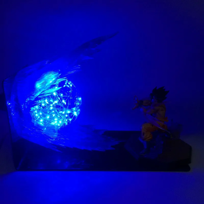 

S.orange DRAGON BALL Anime Goku&Vegeta Kamehameha Table Lamp Luminaria LED Night Lights Room Decorative Lighting Holiday Gifts