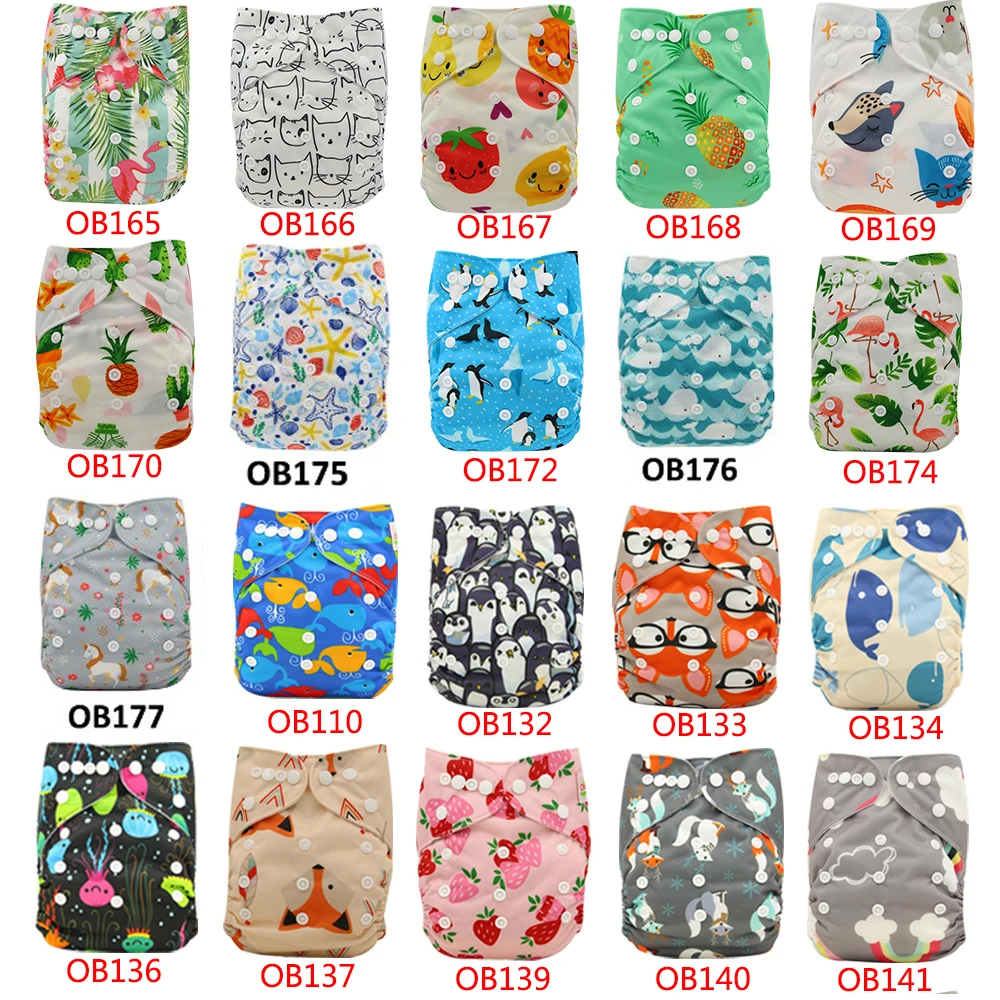 Ohbabyka Cloth Diapers Baby Nappies Cover Reusable Diapers Baby Shower