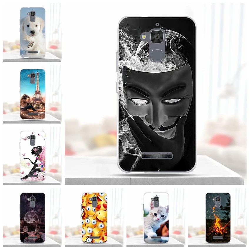 

For Asus Zenfone 3 Max ZC520TL Case Cover 5.2" Back for Zenfone 3 Max ZC520TL Case 3D Relief Pattern Soft TPU Cover ZC520TL Case