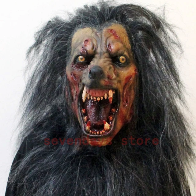 2018 creepy gray werewolf wolf mask fancy dress party prop cosplay animal head mask costume toys