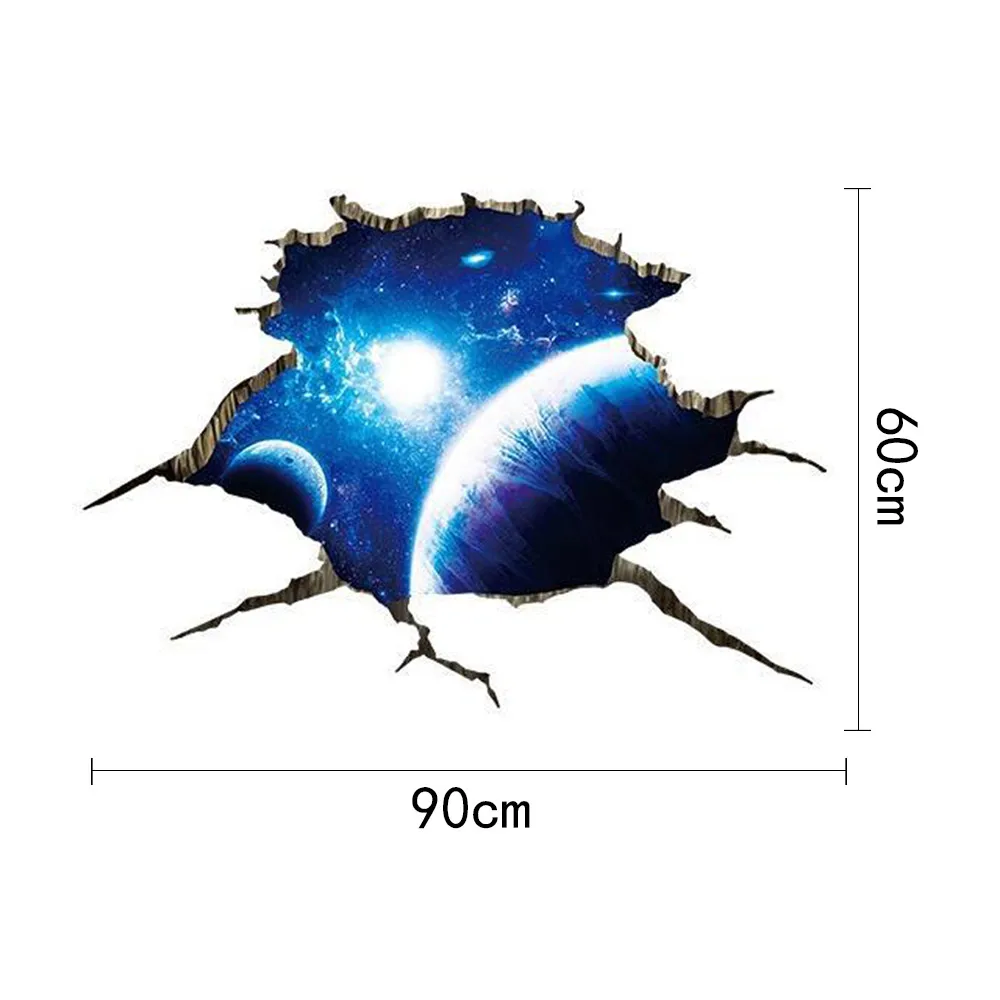 Креативные 3D космические Звездные планеты Луна съемные галактические Наклейки на стены, художественный Декор для дома - Цвет: Многоцветный