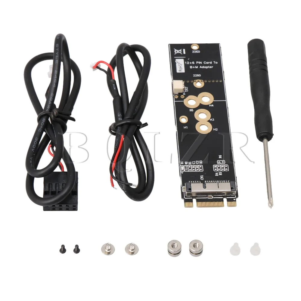 

BQLZR Black PCB BMC94360 to Desktop Computer NGFF key A-E Adapter for BCM94360CD BCM943602CS BCM94360CS2 BCM943224PCIEBT2 Card