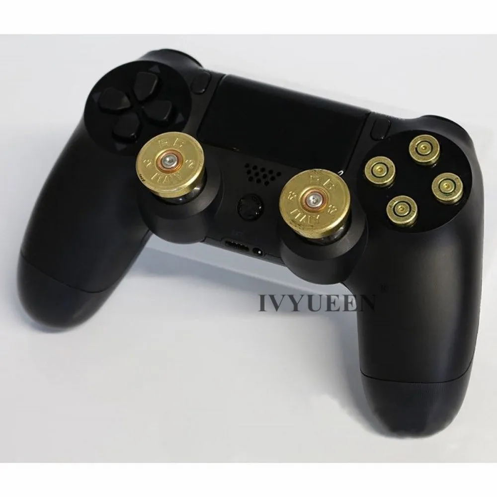 IVYUEEN латунные пулевые кнопки мод комплект для sony Dualshock 4 PS4 DS4 Pro тонкий контроллер аналоговые палочки колпачок с кнопкой действия
