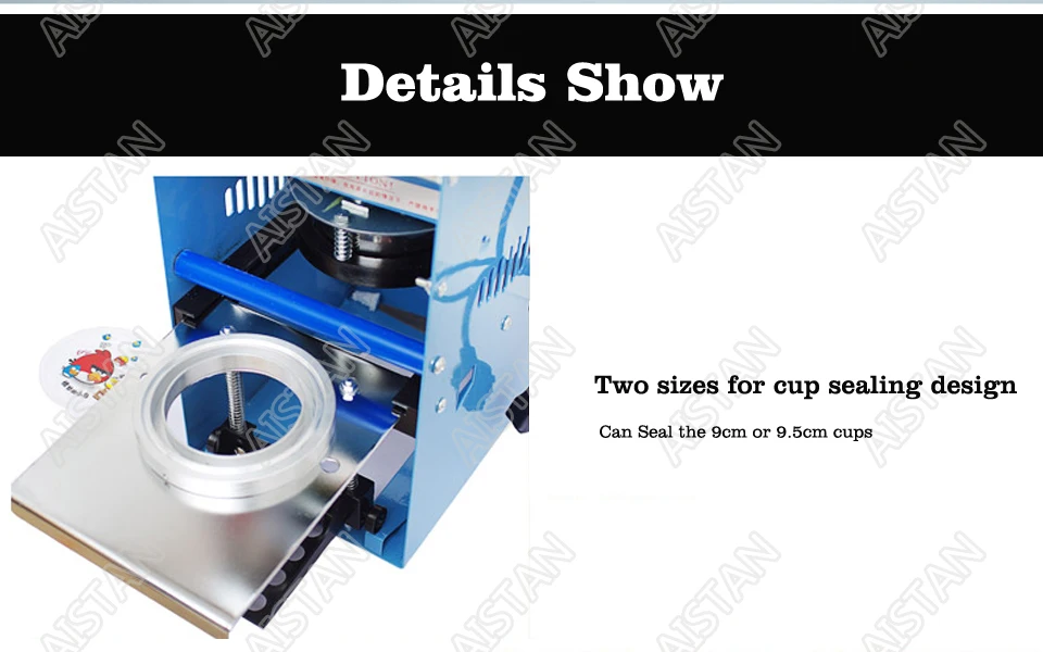 WY802F Manual Plastic or Paper Bubble Tea Cup Sealer 220V 110V Hand Held Cup Sealing Machine with Parts Film Commercial Use