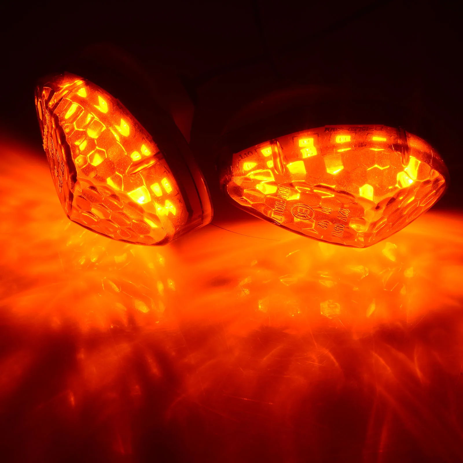 1pair Motorcycle Flush Mount LED Turn Signals Indicator Blinker Light Amber Flasher for Honda CBR 600 F4 F4i CBR600RR CBR1000RR