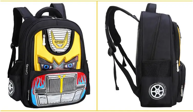 Спортивная пожарная светодиодная машина для девочек, детская школьная сумка для детского сада, школьная сумка, школьные сумки, холщовые детские Студенческие рюкзаки