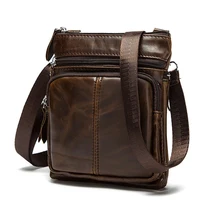 Genuine Leather shoulder bags men Crossbody Bag Designer Natural cowhide Shoulder Bags Vintage Small Flap Pocket Handbag brand women bag genuine leather shoulder bags vintage men crossbody bag designer natural cowhide small square travel bag new