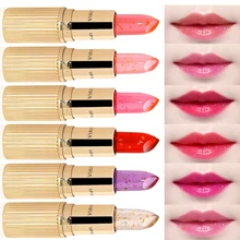1 шт. Водонепроницаемый хризантемы Губная помада желе фрукты Бальзамы для губ Stick Температура изменить Цвет увлажняющий Средства ухода за губами Косметика для макияжа