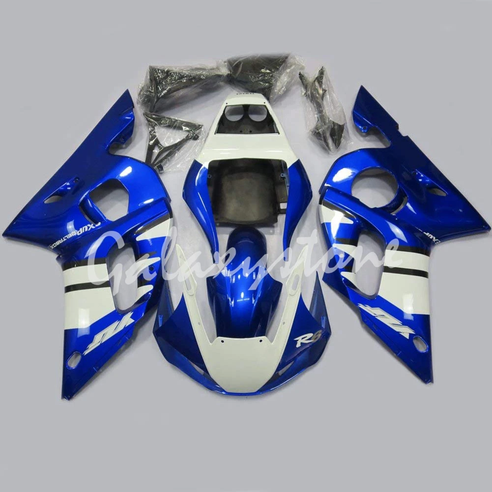 

ABS Injection Molding Blue Style Painted with Graphic Fairing Kit for Yamaha YZF R6 1998-2002
