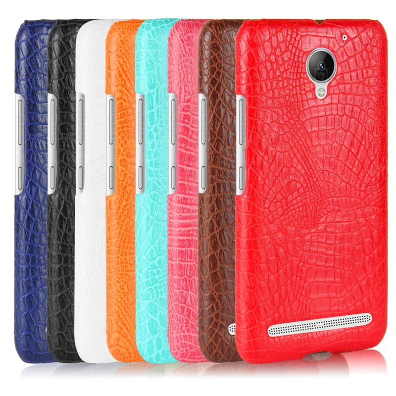 

Lenovo Vibe C 2 C2 K10A40 5.0" Crocodile Pattern Hard PC+PU Leather Back Cover Case for Lenovo Vibe C2 K10A40 Phone Hard Cover