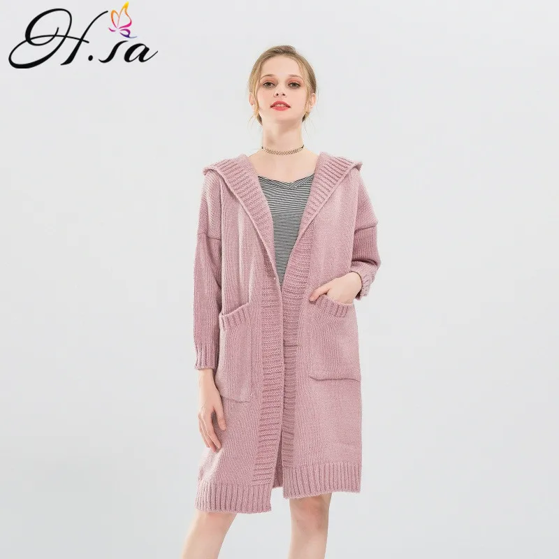 Hooded cardigan sweaters with pockets jackets wholesale classic