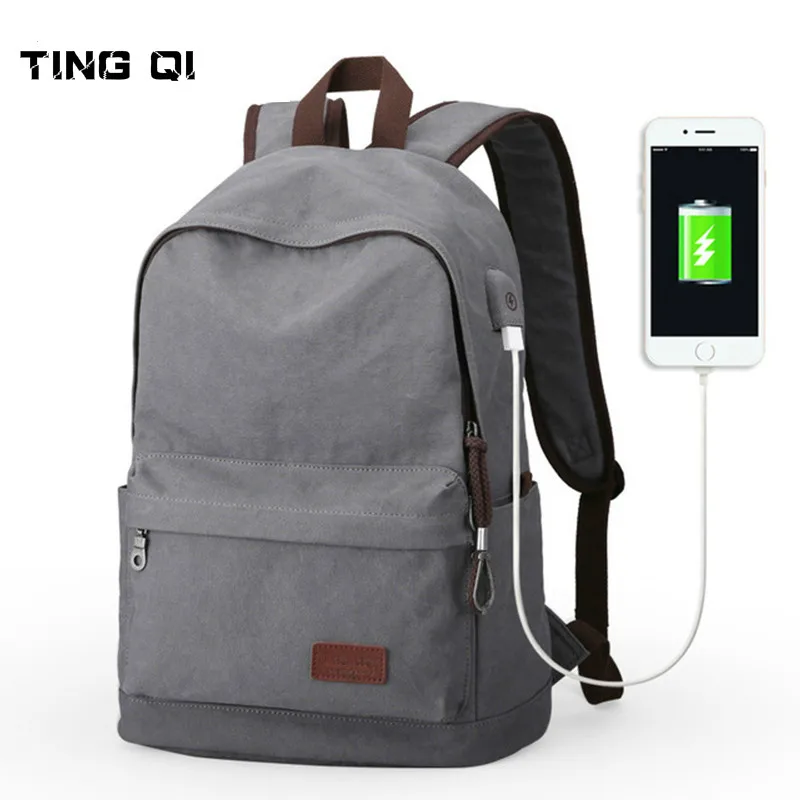 Модные мужские рюкзак Колледж школьные сумки для подростков Винтаж Mochila