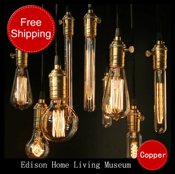 2013 Hot selling vintage Antique wholeset with E27 220V Edison bulb+lamp holder+wire+ceiling