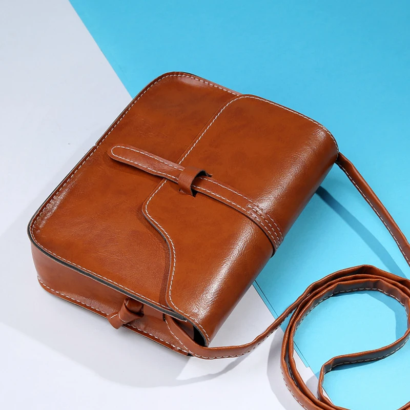 

New Fashion Women PU Leather Shoulder Bag Vintage Cover Mini Flap Crossbody Messenger Bags