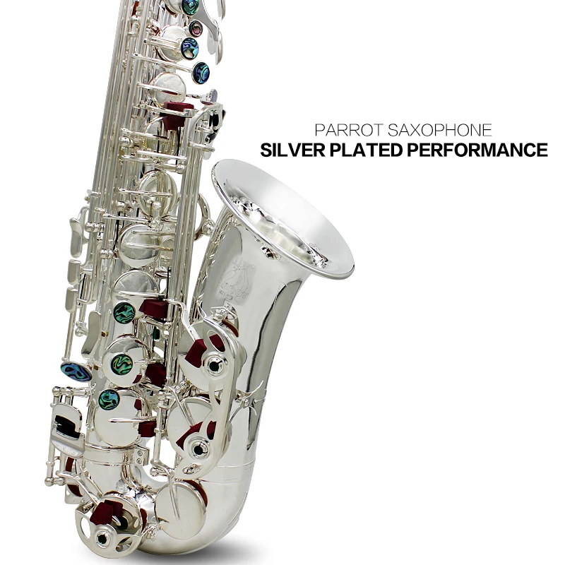 Parrot Saxophone Silver Professional Play Drop E Alto Saxophone alto