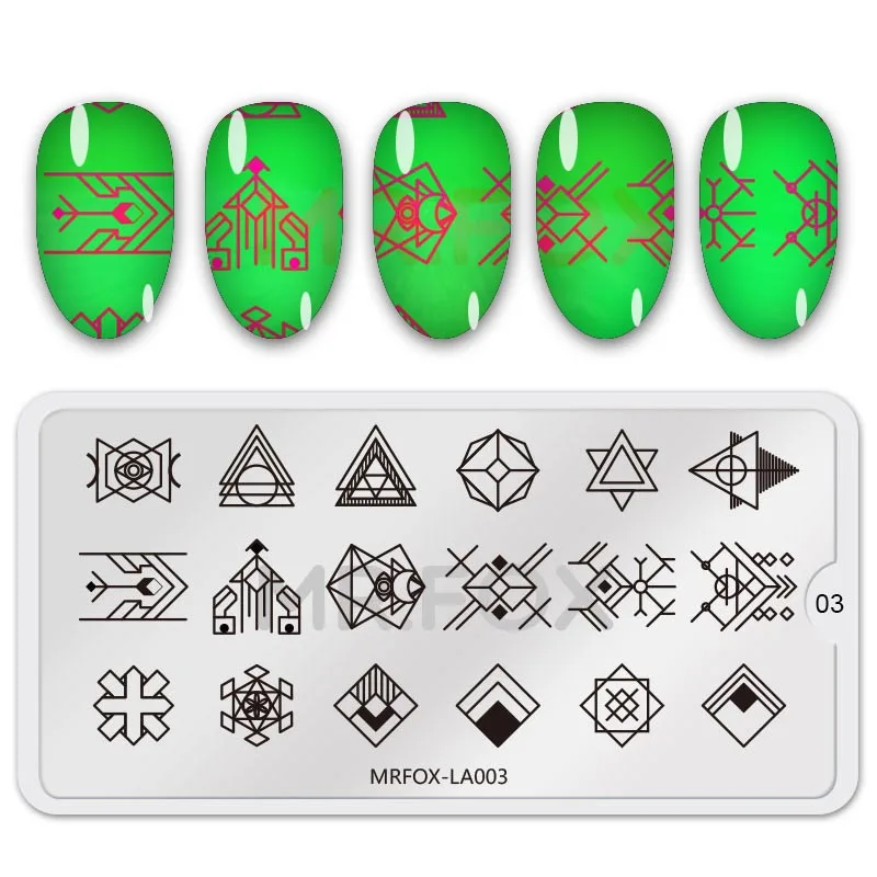 

1Pc Geometry Pattern Nail Stamping Plates line Nail Art Stamp Image Template Manicure Stencils Nail Decoration