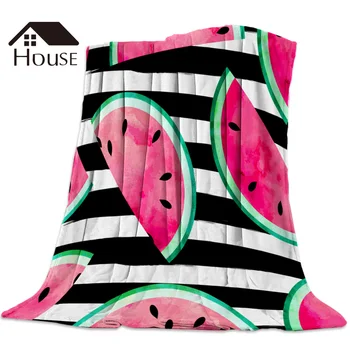 

BIGHOUSES Throw Blanket Watermelon Fruits Throw Blanket Soft Warm Microfiber Blanket Flannel Blanket