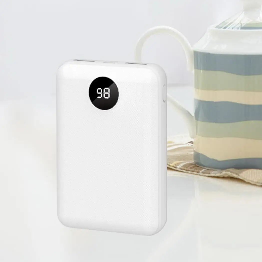 10000mAh Карманный мини банк питания двойной USB мобильный Банк внешняя батарея