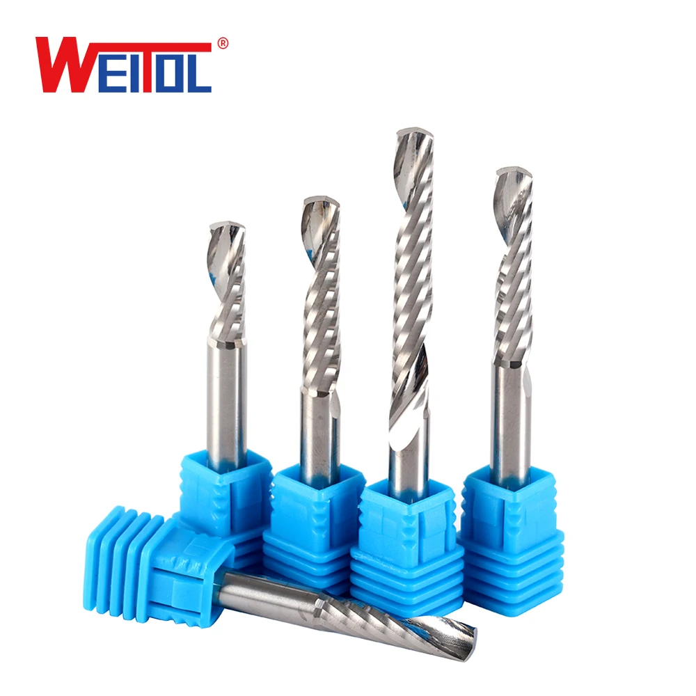 WeiTol 1 шт. Одна Флейта спиральная твердосплавная Концевая мельница помолка резка