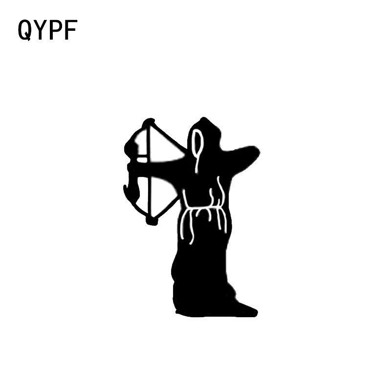 

QYPF 12.5*18.2CM Archer Bow Hunting Decor Car Sticker Vinyl High Quality Silhouette C16-1629