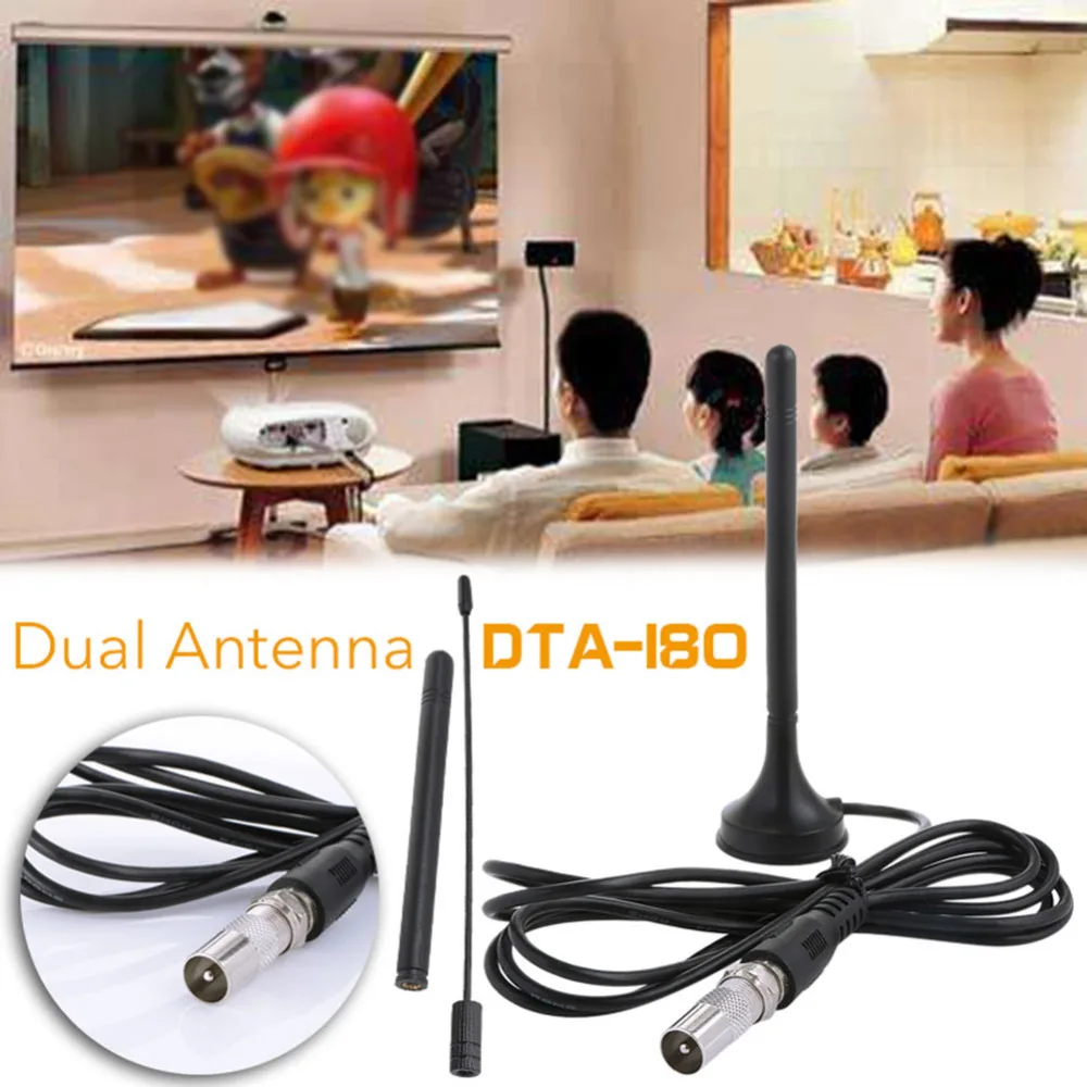 DTA-180 HD цифровая внутренняя ТВ двойная антенна DVB-T антенна Freeview HDTV антенна усилитель антенн ТВ палка приемник DVBT серфинговые антенны