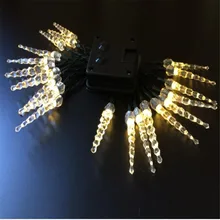 7,5 м 50 светодиодный фея света солнечных Батарея работает Сосулька Светодиодный Рождество Строка для Крытый Свадьба Рождество вечерние украшения