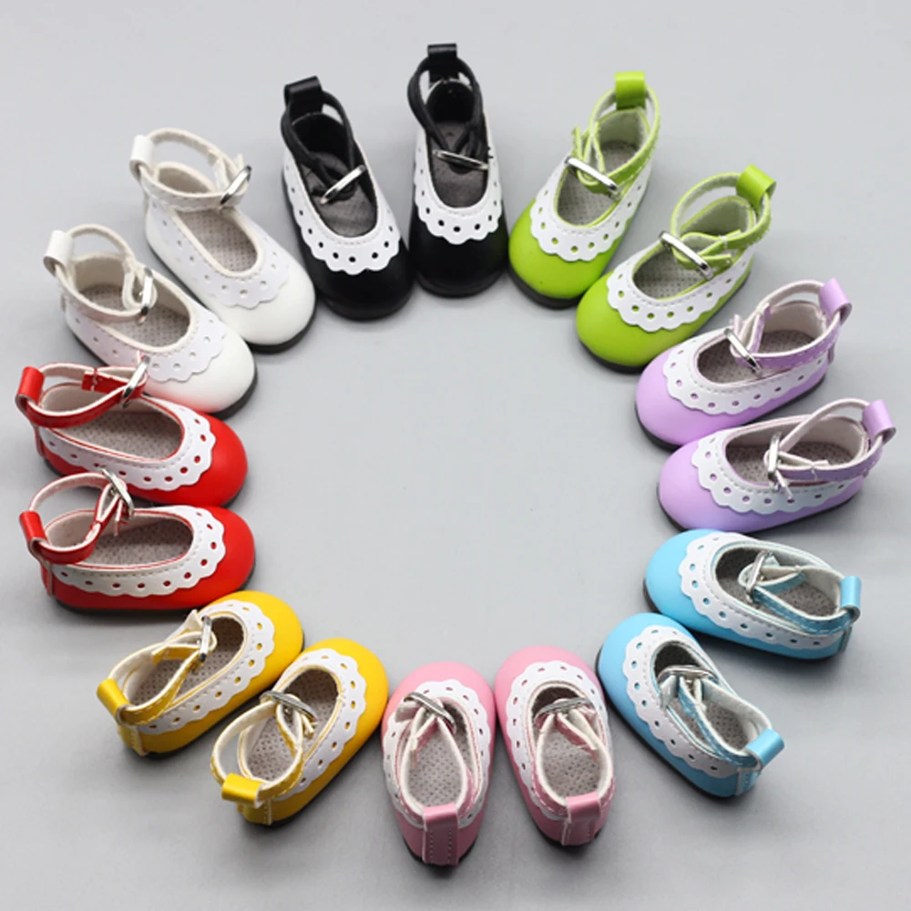 7Pair/lot 1/6 BJD Accessories Shoes 5CM Doll Shoes For Russian Doll toys