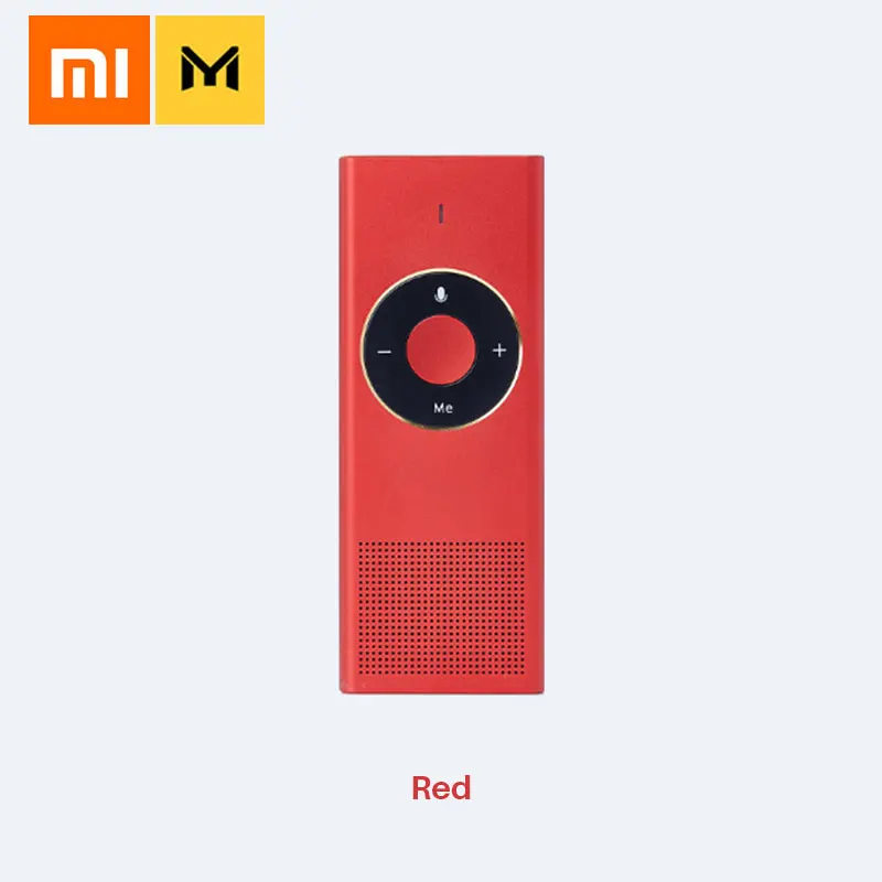Xiaomi Mijia moyu Konjac AI голосовой переводчик Pro 15 языков встроенный аккумулятор 900 мАч 7 дней в режиме ожидания 8 ч непрерывный перевод - Цвет: Красный