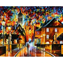 Полный квадратный алмаз 5D DIY Алмазная картина фото на заказ "в дождь" 5D полностью круглое сверло вышивка крестиком Мозаика Декор