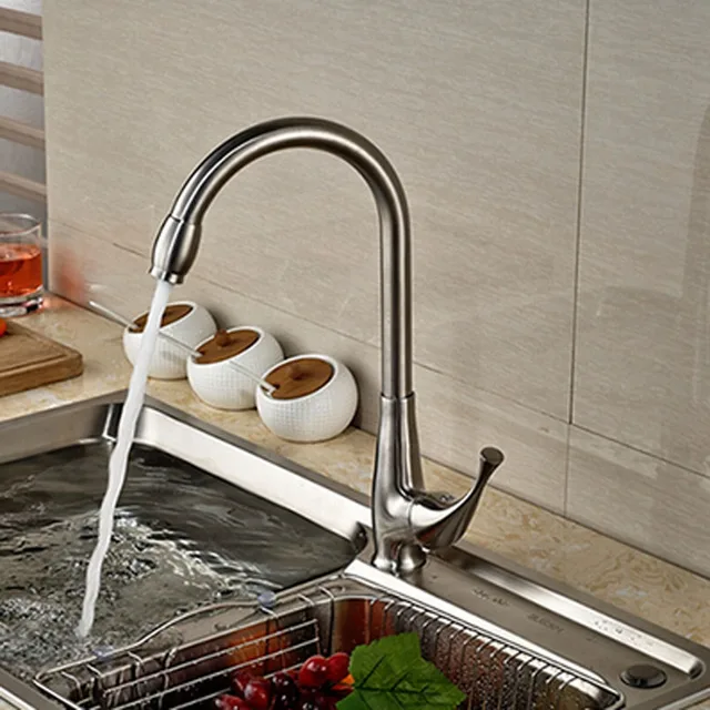 Special Price Contemporary Brushed Nickle Kitchen Faucet One Handle Mixer Faucet