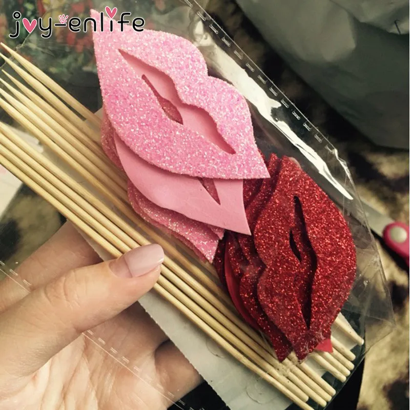 Party Photo Props 10pcs Funny Lip Eva DIY Photo Booth Props For Adult Bachelorette Party Hen Party Bridal Shower Wedding