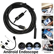 Камера для осмотра телефона Android 1 м 2 м 5 м 3,5 м 7 мм объектив эндоскопа инспекционная труба IP68 Водонепроницаемая 480P HD micro USB змея камера