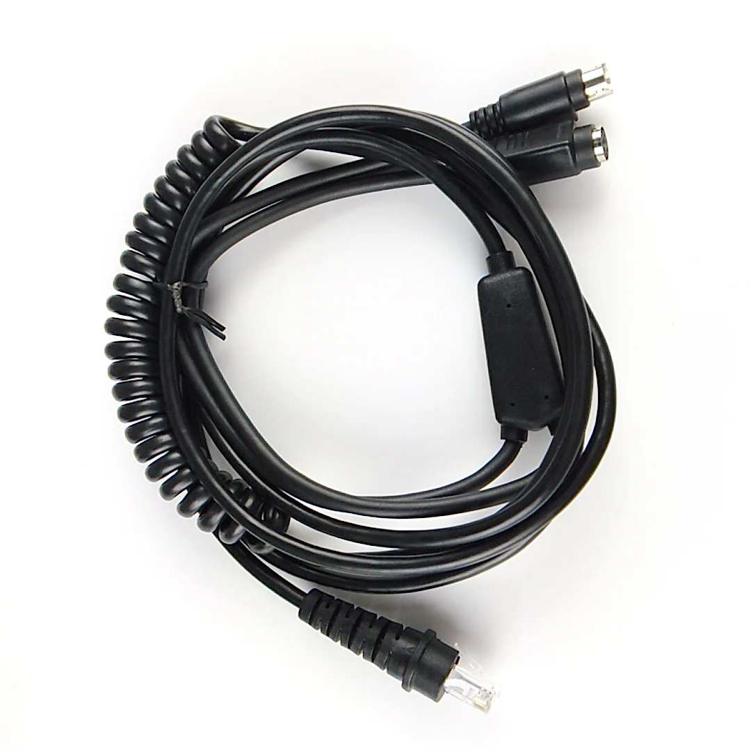 2шт сканер штрих кода PS/2 кабель спираль 5 м (17 футов) для Honeywell HHP 3800g 3800r 3820 3200 4600g 4600r