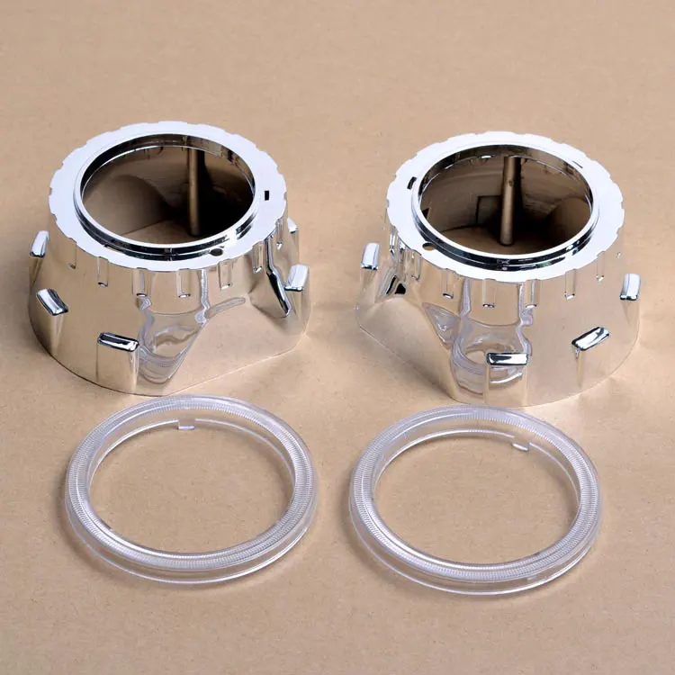 

GZTOPHID 2 Pcs WST New Flat Cover/ MASK OF 2.5 INCH PROJECTOR LENS SHROUD For Car Headlight Q5,Hella Lens.Car lamp accessories