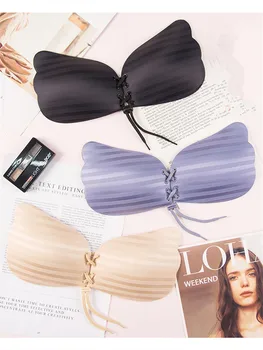 

Lingerie Invisible Bra Strapless Silicone Push Up Brassiere Adhesive Backless Bralette Women Plus Size Seamless Bras Intimates