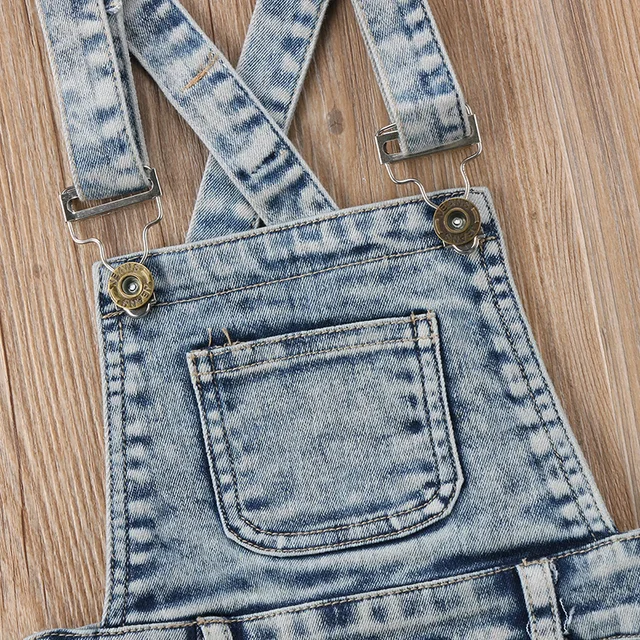 Fashion Toddler Kids Baby Boys Girls Denim Bib Pants Overalls Jean Outfits Sleeveless Denim Shorts Jumpsuit Outfits Summer 4