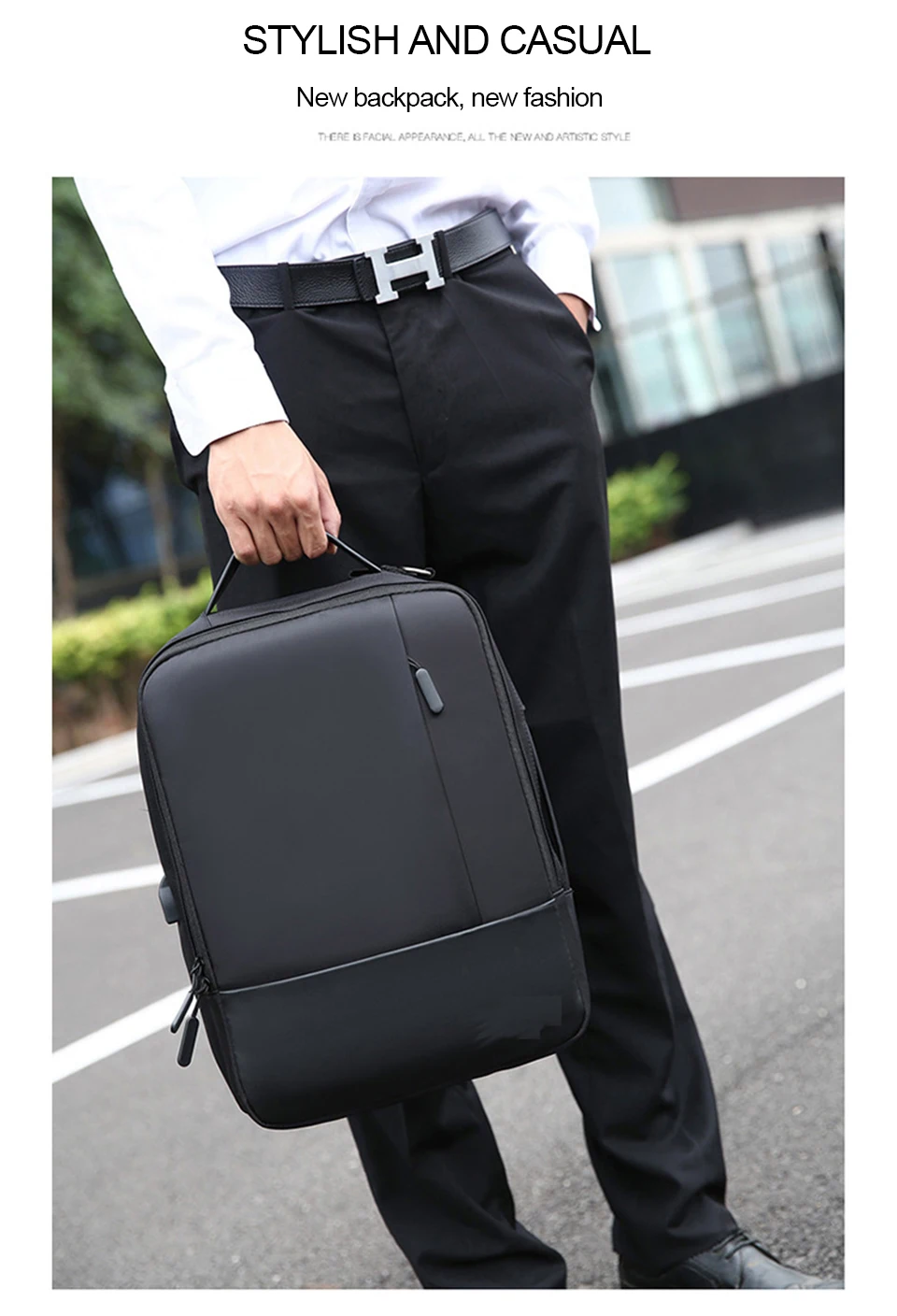 Business Backpack Men Laptop Backpacks 17'' 15.6 Inch Waterproof Male Bags USB Charging Back Pack Notebook Black Travel Bagpack (13)