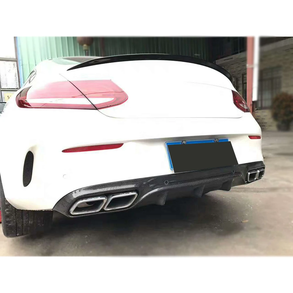 Задний спойлер из углеродного волокна для Mecerdes Benz W205 C205 C180 C200 C250 C300 C350 C63 AMG Coupe 2 Door