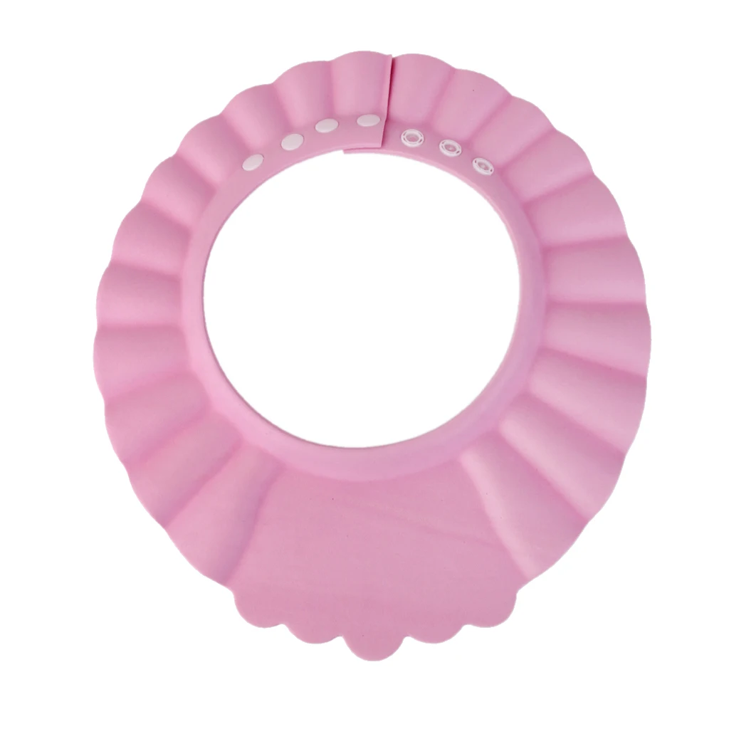 One Piece EVA Baby Kids Swimming Swim Bath Bathing Bathroom Shower Adjustable Cap Wash Cutting Hair Shield Waterproof Visor Hat