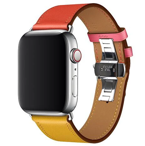 Новая мода кожаный ремешок для наручных часов iWatch, ремешок для наручных часов Apple Watch, версии 4/3/2/1 38 мм 40 мм 42 44 мм наручные Braceletseries 5