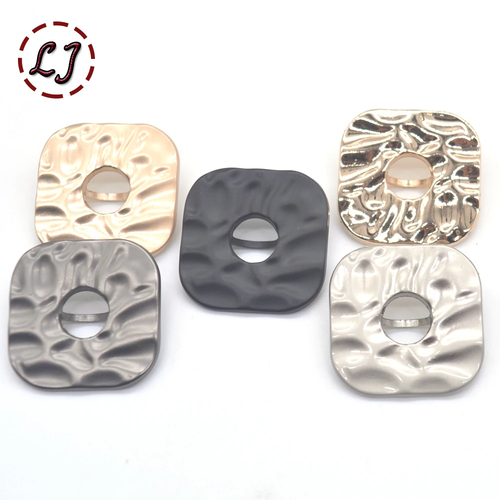 

New 10pcs/lot high quality fashion square metal sewing button snaps for women overcoat windcoat garment accessory DIY decoration