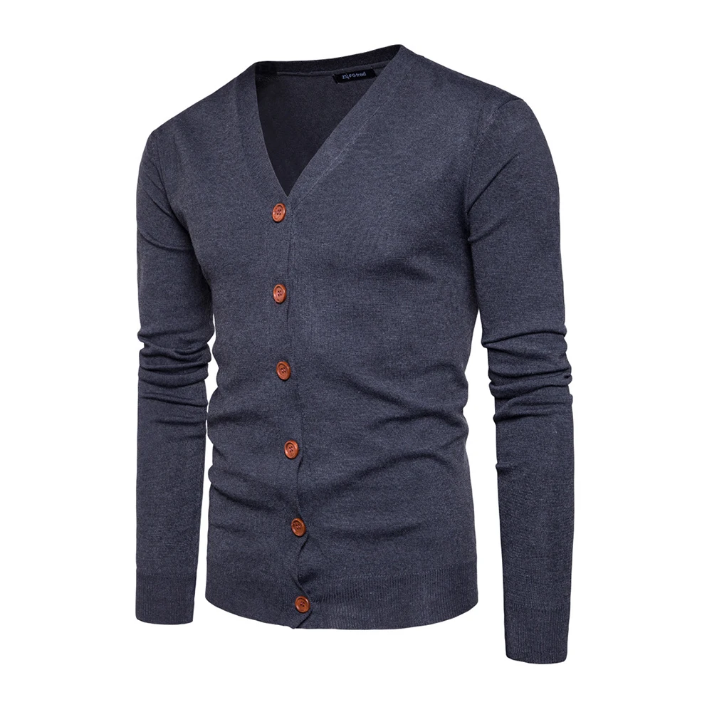 2019 Men Sweater Casual Button V-neck Sweaters Long Sleeve Cotton Knit Cardigan Slim Fit Pull Homme Multicolor 2019 Men Sweater Casual Button V-neck Sweaters Long Sleeve Cotton Knit Cardigan Slim Fit Pull Homme Multicolor