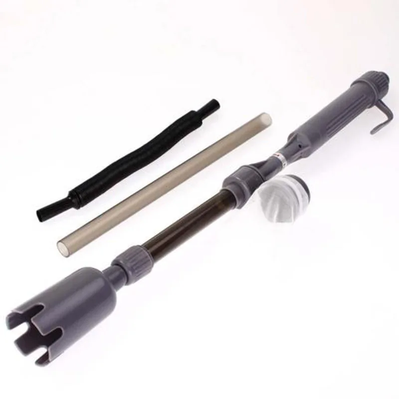 Electric Aquarium Vacuum Water Change Gravel Cleaner Fish Tank Siphon Pump With Hose & Filter bag