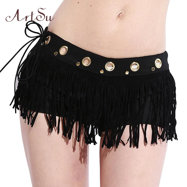 ArtSu New Summer Women Denim Shorts DS Pole Dance Mini Short