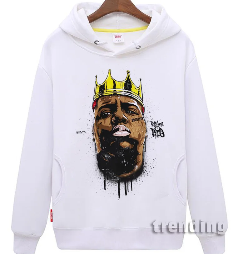 Модный пуловер с капюшоном для мужчин и женщин biggie tupac rap хип хоп Уличная хлопковая толстовка с капюшоном толстовки подарок