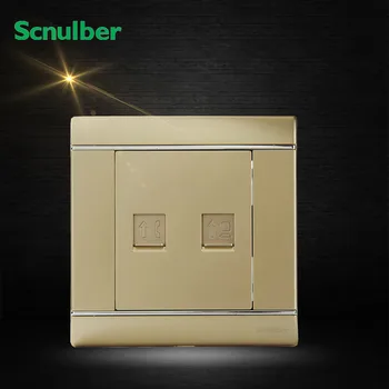 

one RJ11 4 pin telephone and one RJ45 8p 8 core wall switch panle socket